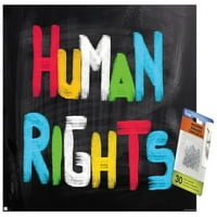 Zidni poster za ljudska prava s pushpinsom, 14.725 22.375
