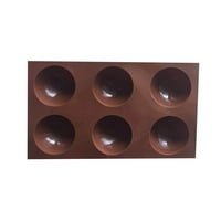 bez marke 6-slota Ice Ball Mould Cake Fondant Chocolate Candle Ball Shape Silikonski alat za pečenje kalupa
