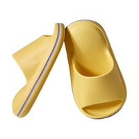 Ymiytan Unise ravne sandale Ljeto slajd sandale plaža to slaže slajd bazen mekana eva lagani klizanje na tušem papuče žute 7,5-8