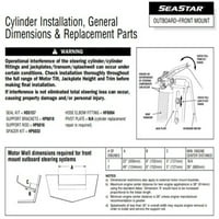 Seastar Pro prednji okretni montiran vanjski 8 Stroke 8. Kubični cilindar, HS Seal Kit