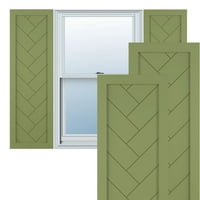 Ekena Millwork 12 W 57 H True Fit PVC jednoslojna modernog stila fiksne kapke, mahovina zelena