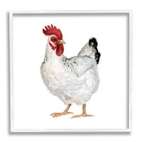 Stupell Industries neobična slika pilećeg akvarela portret farme kokoške, 24, dizajn fo Hollow Studios