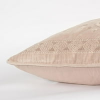 Rizzy Home Solid Monokromatski uzorak pamučni baršunasto-punila na dekorativnom jastuku za bacanje, 20