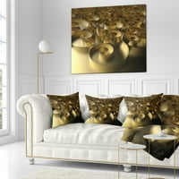 Designart Golden Curly apstraktni 3D dizajn - apstraktni jastuk za bacanje-18x18