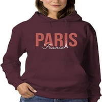 Pariz Francuska Baner Hoodie Žene -Image by Shutterstock, Ženska 5x-velika