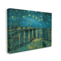 Stupell Industries klasična Zvjezdana noć nad slikom Rone Van Gogha na platnu zidna Umjetnost Vincenta Van Gogha