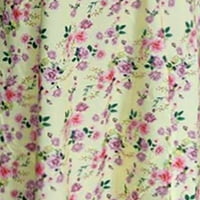 Ženske haljine Party Summer Soft Radna haljina kratki rukav Crew Crt Chiffon Cvjetni Split duga cvjetna