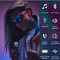 Urban Street Buds Plus True Bluetooth bežični uši za CoolPad cool sa aktivnom bukom Otkazivanje crne boje