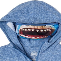 Wonder Nation Boys puni zip hoodie s maskom, veličine 4- & husky