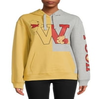 Winnie the pooh boja blokovani grafički pulover hoodie