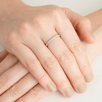 Forever Facets CT TW Lab Grown Diamond Sterling Silver vjenčani prsten, odrasla žena