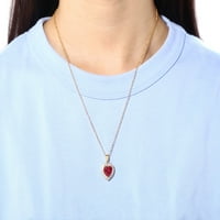 Peermont Carat Crvena Ruby ogrlica sa srcem od 18k zlata