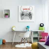 Igra Stupell Industries na Gamer Joystick Controller Art za djecu Slikarstvo Galerija zamotana platna Print Wall Art