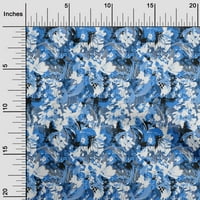 Onuone svilena tabby srednje plave tkanine sažeci šivaće tkanine od dvorišta otisnuta DIY odjeća šivača širokog hvm