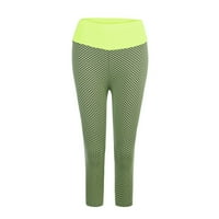 pxiakgy pantalone za jogu ženske rastezljive yoga helanke za fitnes za trčanje u teretani sportski džepovi aktivne pantalone žute + l
