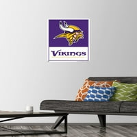 Minnesota Vikings-Logo zidni Poster sa klinovima, 14.725 22.375