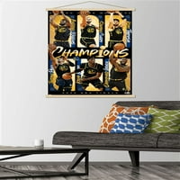 Zlatni državni ratnici - NBA Final Champions zidni poster sa magnetnim okvirom, 22.375 34
