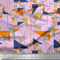 Soimoi Moss Georgette tkanina tačka, grane i trouglasta tkanina za geometrijski Print po dvorištu