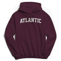 Atlantic Graphic Maroon Muški pamučni pulover Hoodie