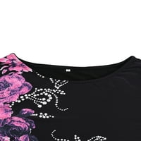 Julcc Plus size Žene cvjetni vrhovi tiska dugih rukava tunika bluza majica