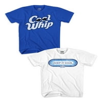 Kraft Keep It Cool Cool Boys Kratka Rukava Grafički T-Shirt, 2-Pack, Veličine 4-18