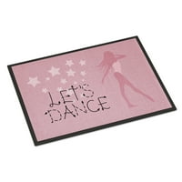 Carolines Treasures BB5375Mat omogućava plesni posteljinu ružičasti prostirki, zatvoreni prostirku ili vanjsku dobrodošlicu Mat Doormat 27 l x