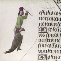 Hunter, 15. vek. Na lovčev koji nosi pticu mrtve igre. Osvetljenje iz flamanske knjige sa satima napravljenih