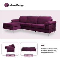 103,5 moderni konvertibilni kauč na razvlačenje, tkanina u obliku slova L 3-sjedeća Sofa presjek za dnevni
