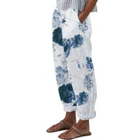 Corashan ženske modne labave struke casual komforne ispisane hlače