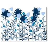 Wynwood Studio platnene plave tratinčica i tulipani cvjetni i botanički vrtovi Zidna umjetnost Platno,