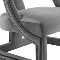 Modway rekvizitna performanse fotelja baršunasti set u sivoj boji