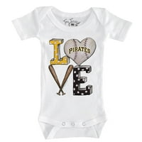 Dojenčad sitni otvor bijeli Pittsburgh Pirates Baseball Love Bodysuit