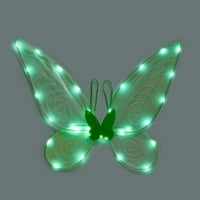 Svijetli vilaična krila sjajno leptir krila za žene djevojke LED Sparkle Halloween kostim anđeoskih krila