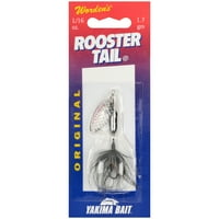Fortel's® Rooster Tail® original Srebrni crni mamac Oz. Kartirano pakovanje