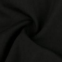 Ženski Dugi rukav cvjetni Print Vintage Swing Casual Party Dress A Line Dress V-izrez Bandage Shirt Dress Black L