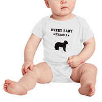 Svakoj Bebi Je Potreban Bernedoodle Pas Funny Baby Bodi Za Dječaka 0 Mjeseci