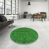 Ahgly Company u zatvorenom kvadratu uzorak duboko smaragdno tepihe zelene površine, 4 'kvadrat