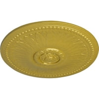 Ekena Millwork 1 8 od 3 4 P bežanski stropni medaljon, ručno oslikano bogato zlato