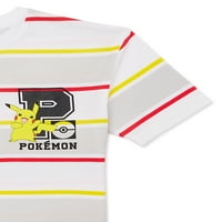 Pokemon Boys Pikachu Majica Sa Grafikom I Prugama, 2 Pakovanja, Veličine 4-18