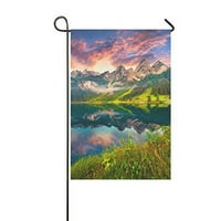 Izlazak sunca na zastavi Gardera GOSAUSEE jezera