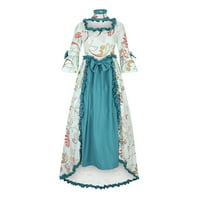 Maxi haljine žene renesansa vintage ljuljačka haljina plus veličina rukava s rukavima haljina haljina