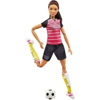 Barbie karijera napravljena za pomicanje lutke za nogometnu igraču ultra fleksibilnost sa nogometnim loptom