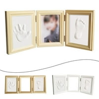 Drveni trostruki okvir za fotografije u novorođenčadi u cijelom mjesecu novorođenče, poklon za ruke za ruke