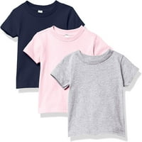 Marky G Odjeća za bebe i majice kratkih rukava s kratkim rukavima pamučni dres, majica za vrat, ružičasta mornarica Heather