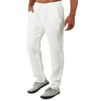 Xysaqa muške pamučne platnene plaže Yoga hlače Ljeto casual slim fit jogger pant lagane vanjske pantalone
