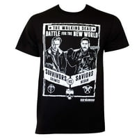 Šetnja mrtvim muškarcima Crni Grimes vs Negan poster majica-medium