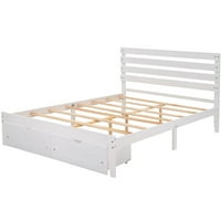 Irene Inevent platforma krevet drvene letvice krevet okvir sa uzglavljem i ladicama Queen Size madrac