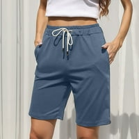 Ženske Ležerne ljetne trenirke atletske kratke hlače za teretanu labavo pješačenje do koljena Jogger šorc s džepovima