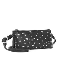 No Bounties Silver Metallic Star Dvostruki Umetak Crossbody