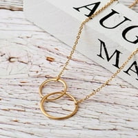 Anavia Happy Sweet Sixteen ogrlica, poklon za 16. rođendan, poklon za kćer, slatka ogrlica za djevojčicu-[srebrni beskonačni dvostruki prsten, plavo-narandžasta poklon kartica]